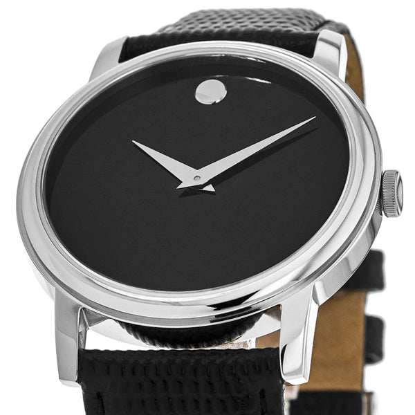 Movado 2100002 Black Leather Men's Watch