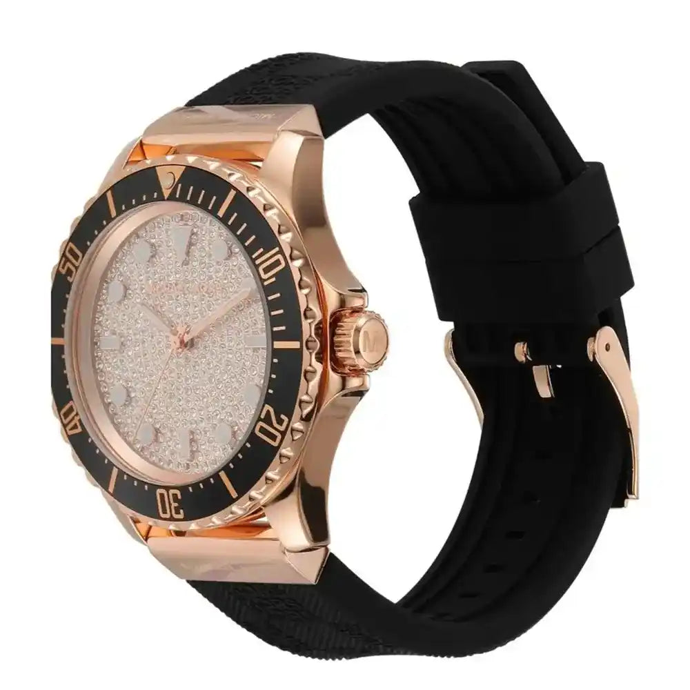 Michael Kors MK7358 Everest Rose Gold Dial Black Silicone  display picture 3