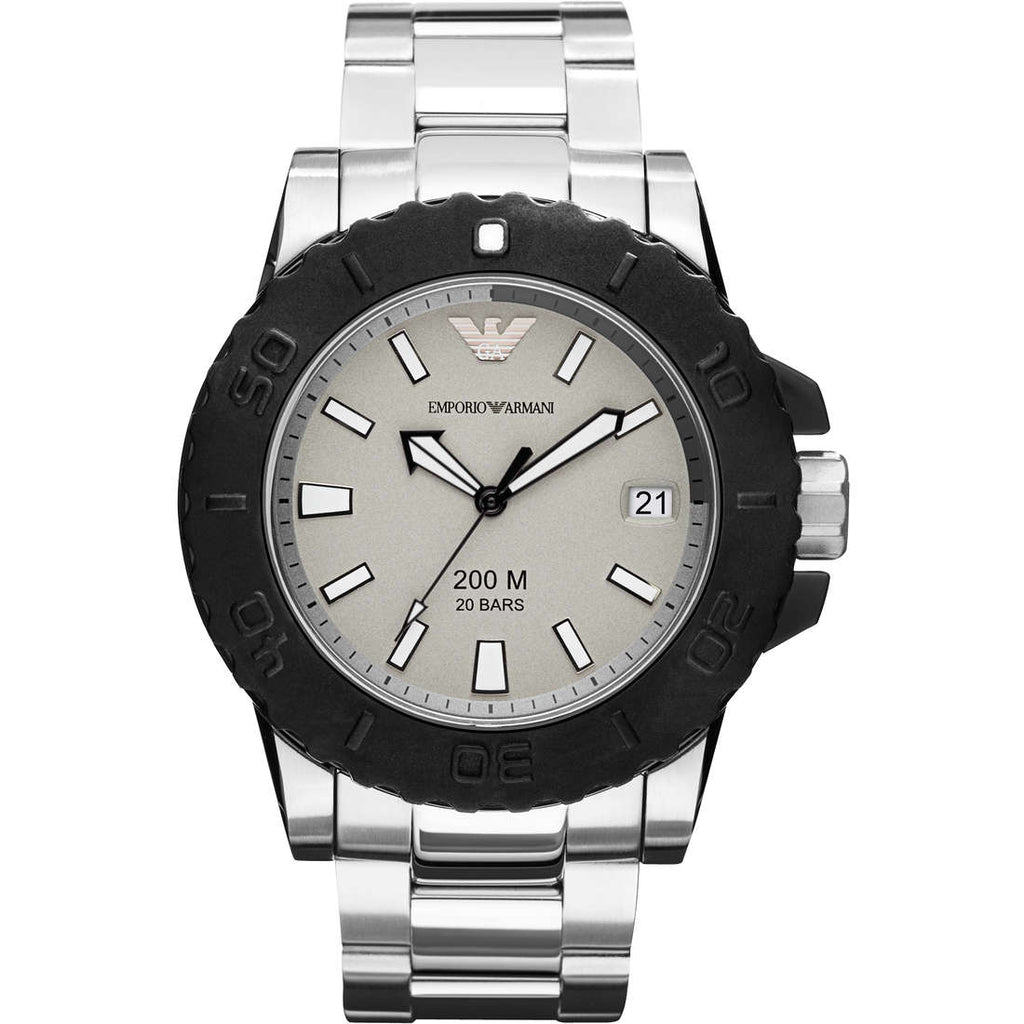 Emporio Armani AR5970 Sportivo Silver Watch - WATCH ACES