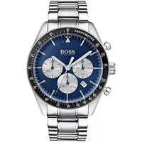 Hugo Boss 1513630 Chronograph Blue Dial Silver Steel Strap Men's Watch