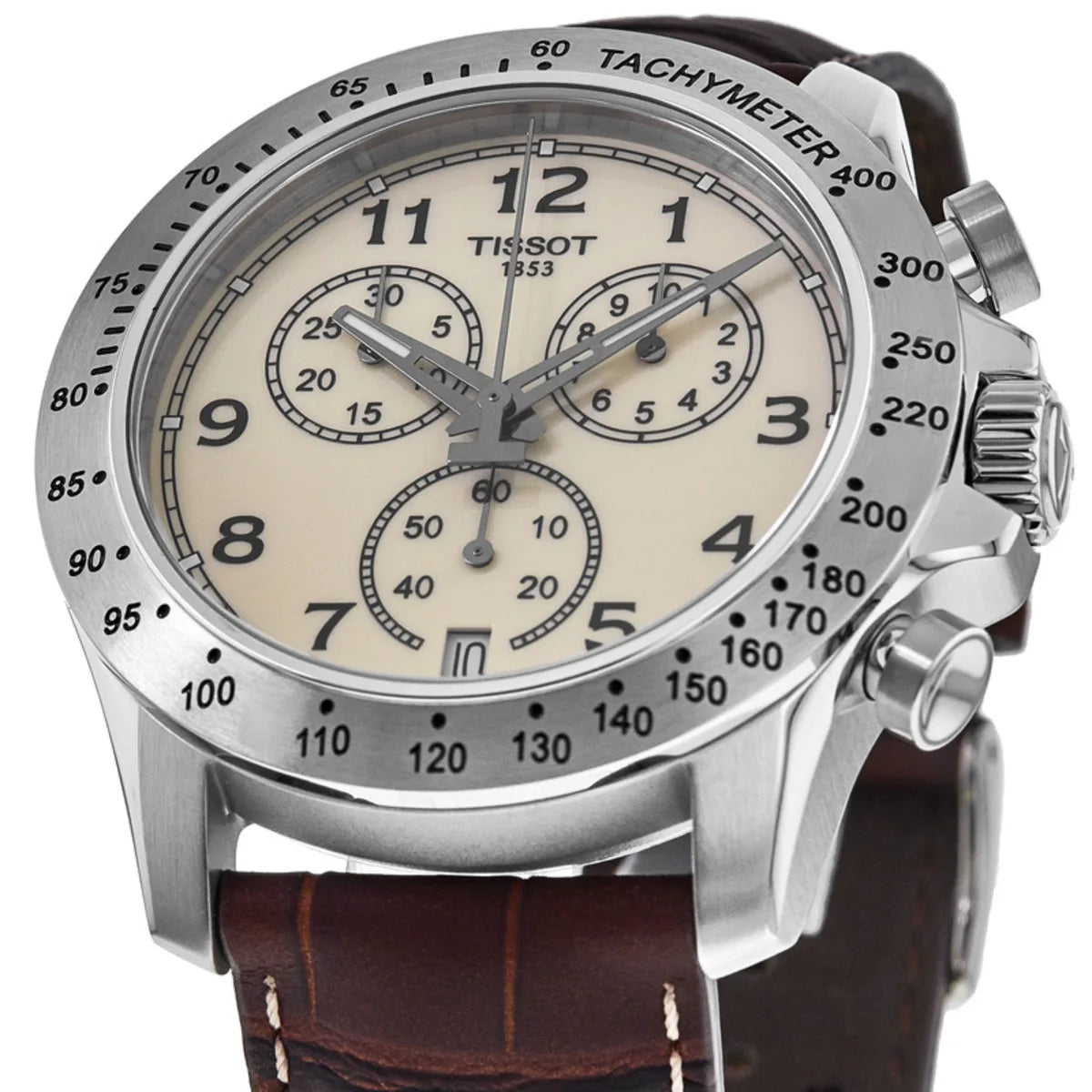 Tissot T106.417.16.262.00 T-Sport V8 Quartz Chronograph Ivory Dial Men's Watch