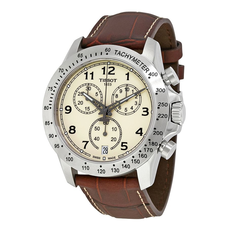Tissot T106.417.16.262.00 T-Sport V8 Quartz Chronograph Ivory Dial Men's Watch