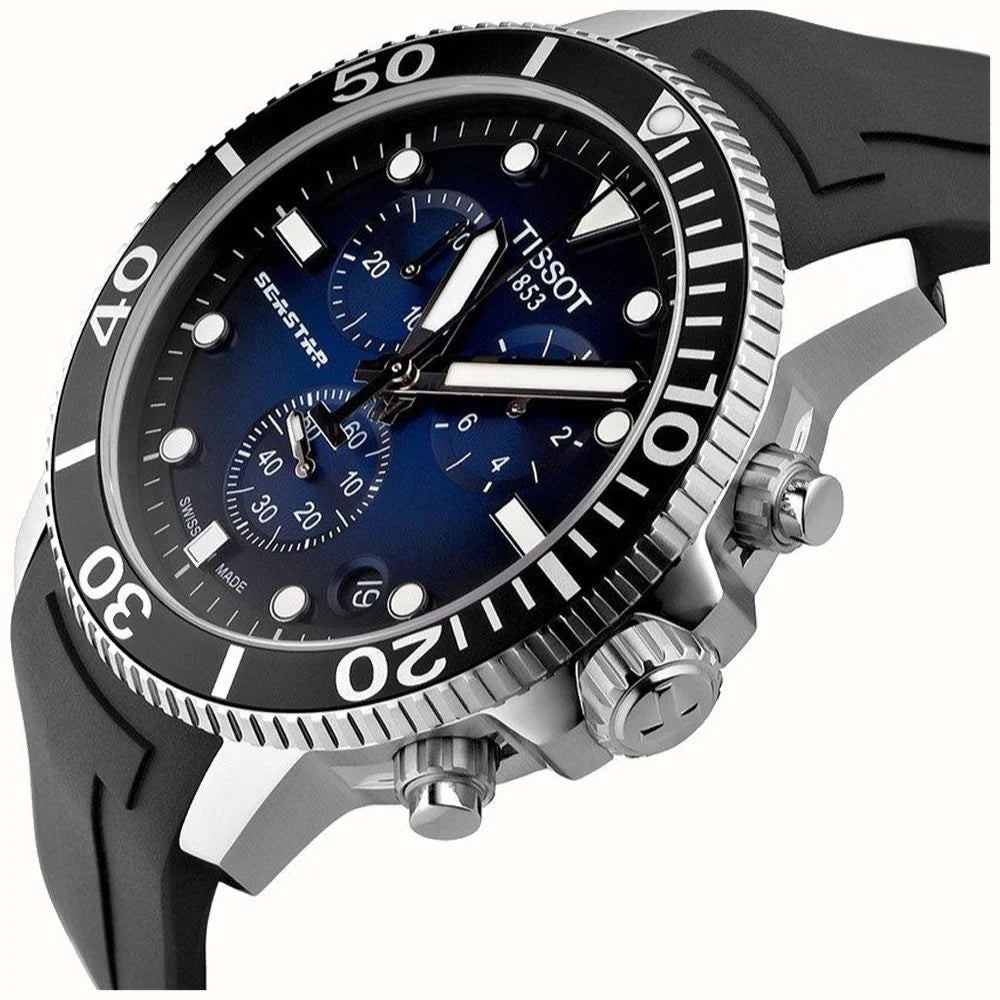 Tissot T120.417.17.041.00 Seastar 1000 Chronograph Blue Dial Men's Watch