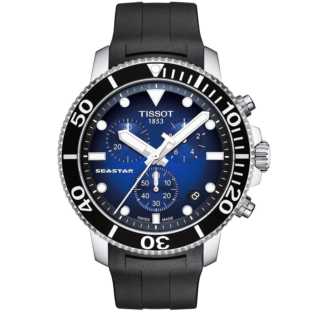 Tissot T120.417.17.041.00 Seastar 1000 Chronograph Blue Dial Men's Watch