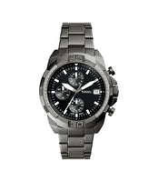 Fossil FS5852 Bronson Chronograph Black Dial Smoke Stainless Steel Men's Watch