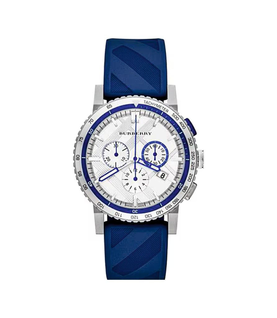 Burberry BU9808 White Dial Blue-Strap Men’s Watch