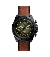 Fossil FS5856 Bronson Chronograph Green Dial Brown Leather Men's Watch