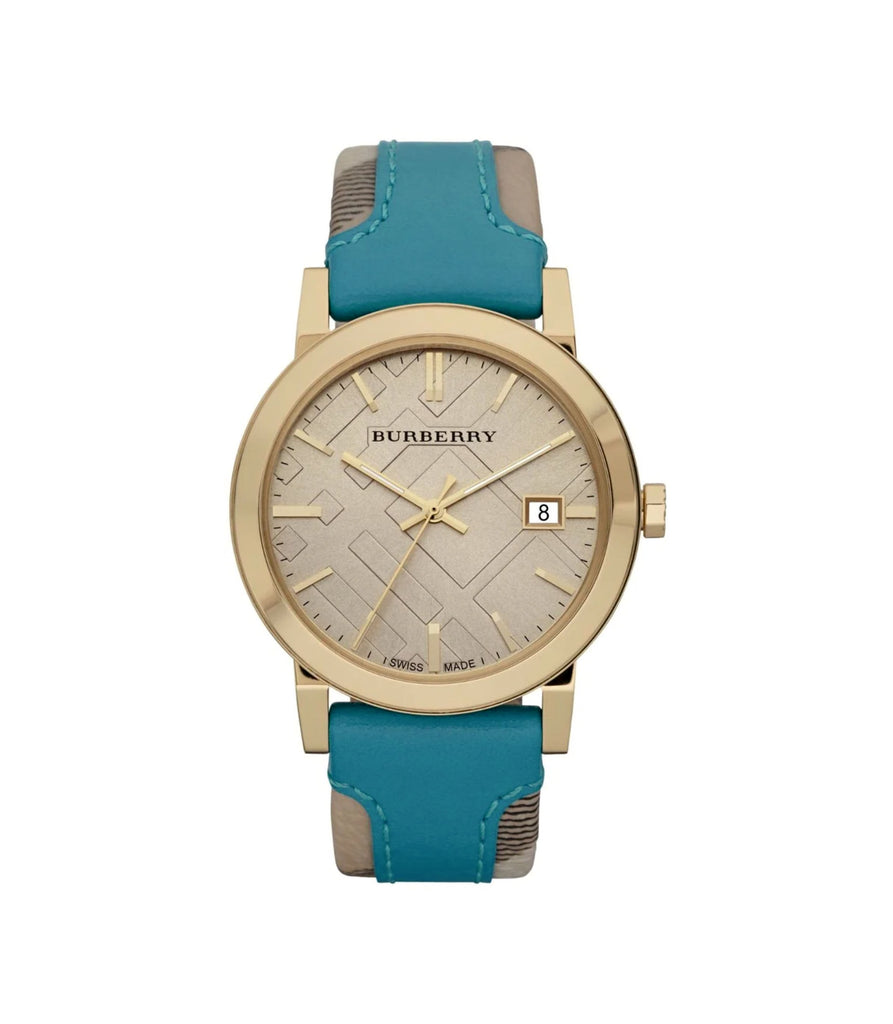 Burberry BU9018 The City Gold Dial Leather Strap Women’s Watch