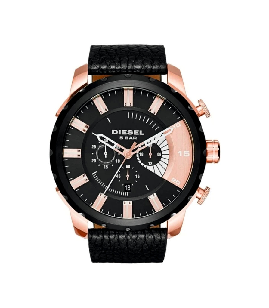 Diesel DZ4347 Stronghold Chronograph Black Leather Men’s Watch