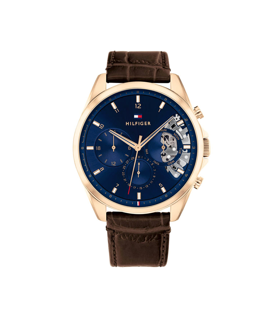 Tommy Hilfiger 1710453 Blue Dial Brown Leather Men’s Watch