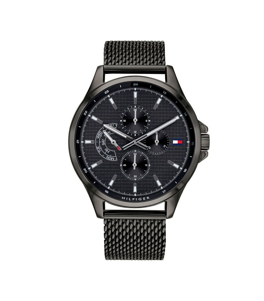 Tommy Hilfiger 1791613 Black Dial Mesh Strap Men's Watch