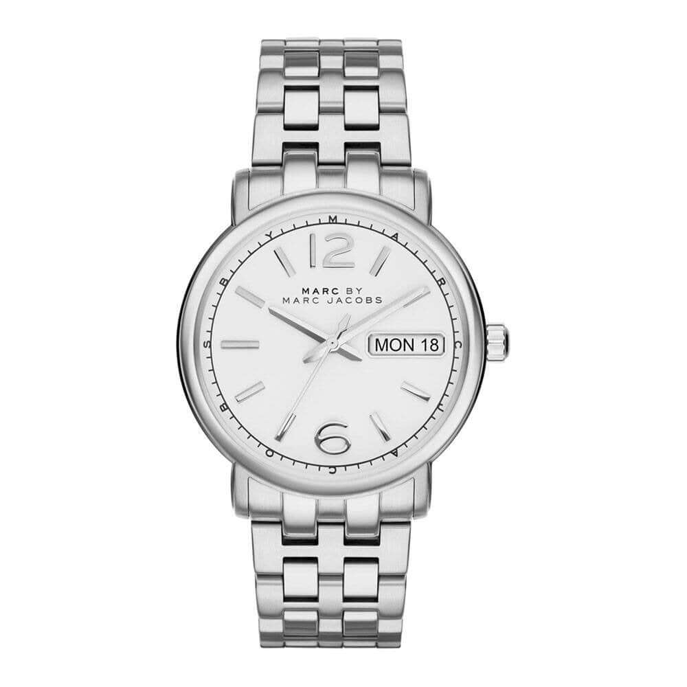 Marc by Marc Jacobs Fergus White Dial Stainless Steel Ladies Watch MBM8646