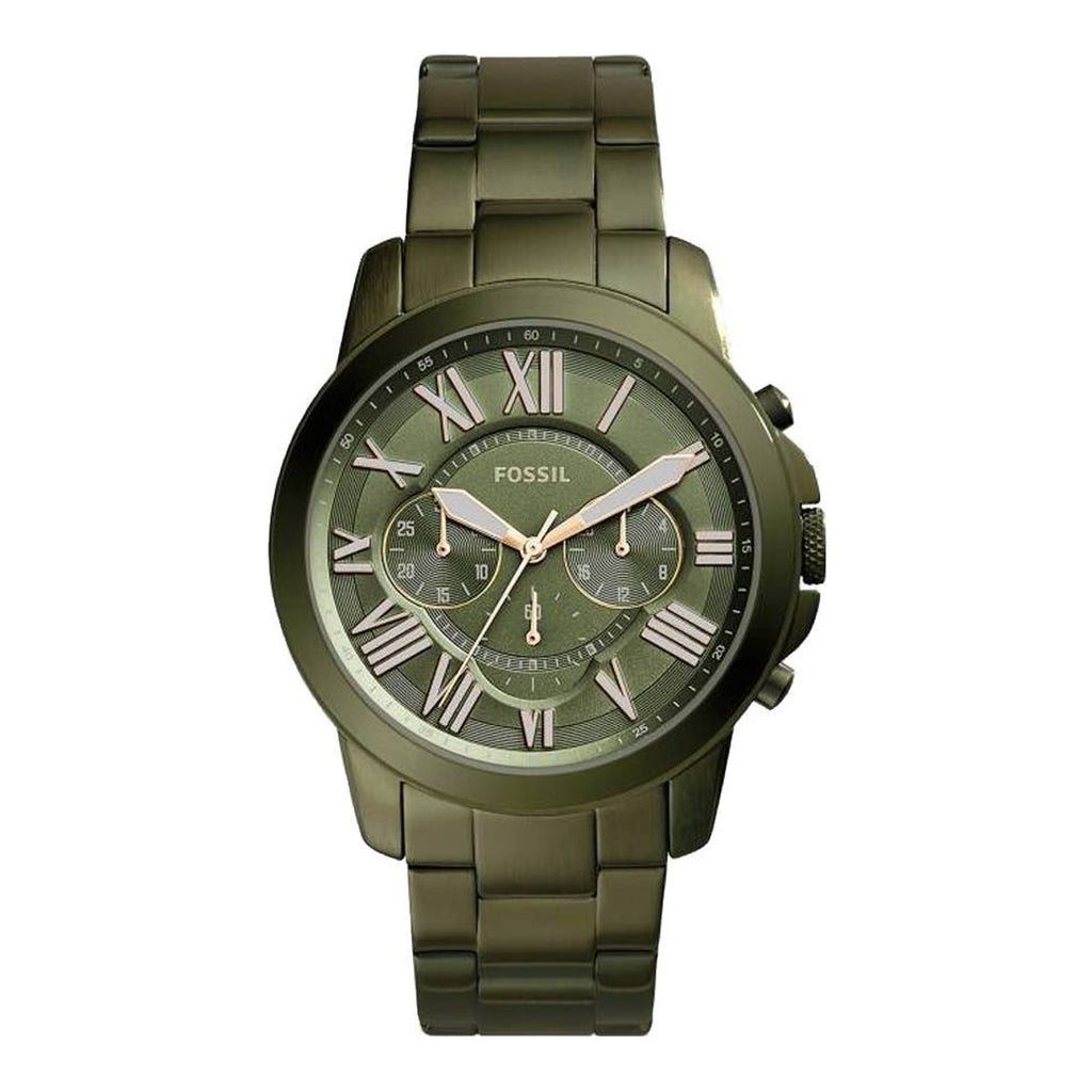 Fossil Men's Grant Dark Green Steel Chronograph Watch FS5375