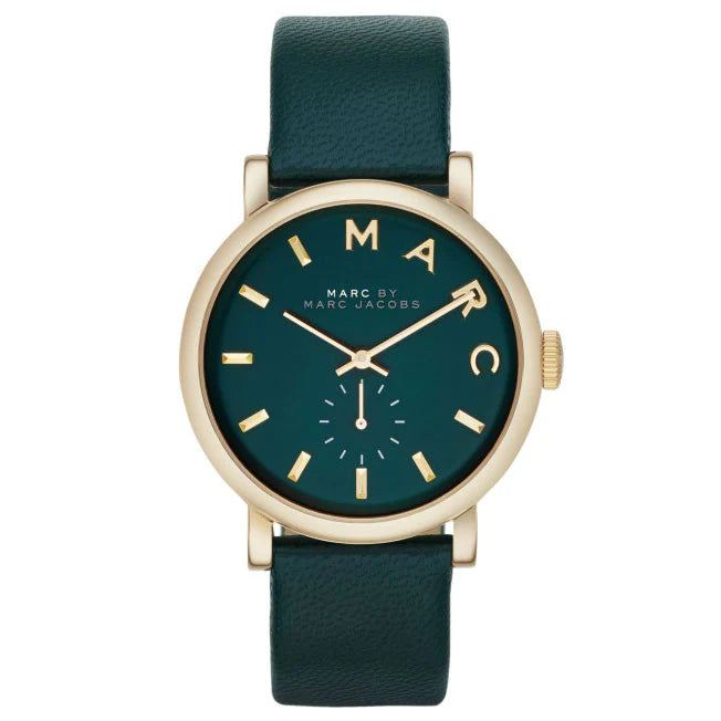Marc by Marc Jacobs Baker Green Dial Green Leather Ladies Watch MBM1268