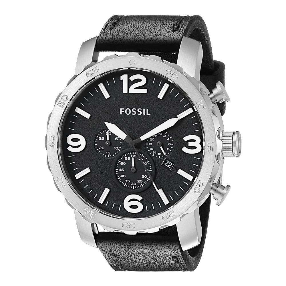 Fossil Nate Chronograph Black Dial Men's Watch JR1436