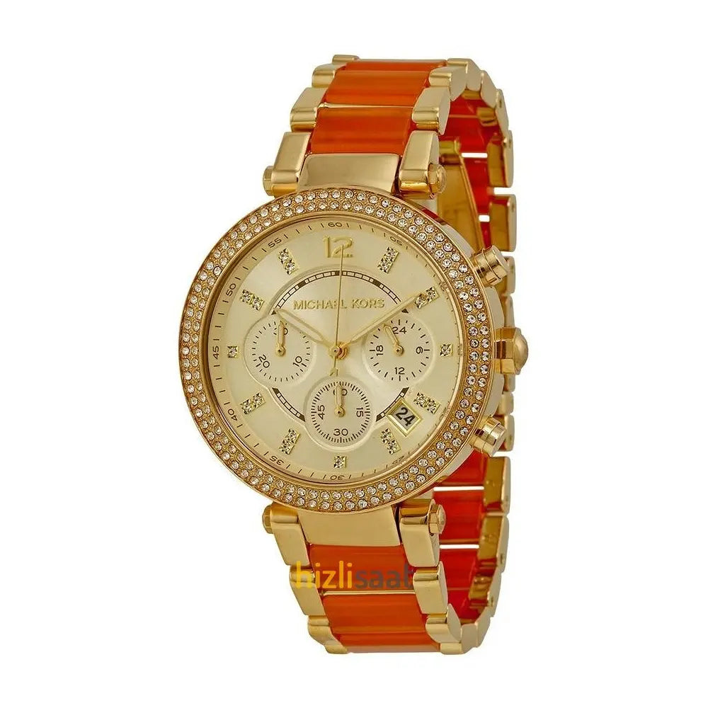 Michael Kors Parker Multi-Function Champagne Dial Ladies Watch MK6139