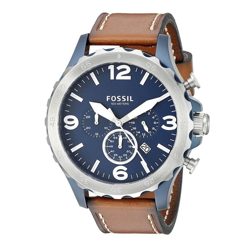 Fossil Nate Navy Blue Dial Men's Chronograph Watch JR1504