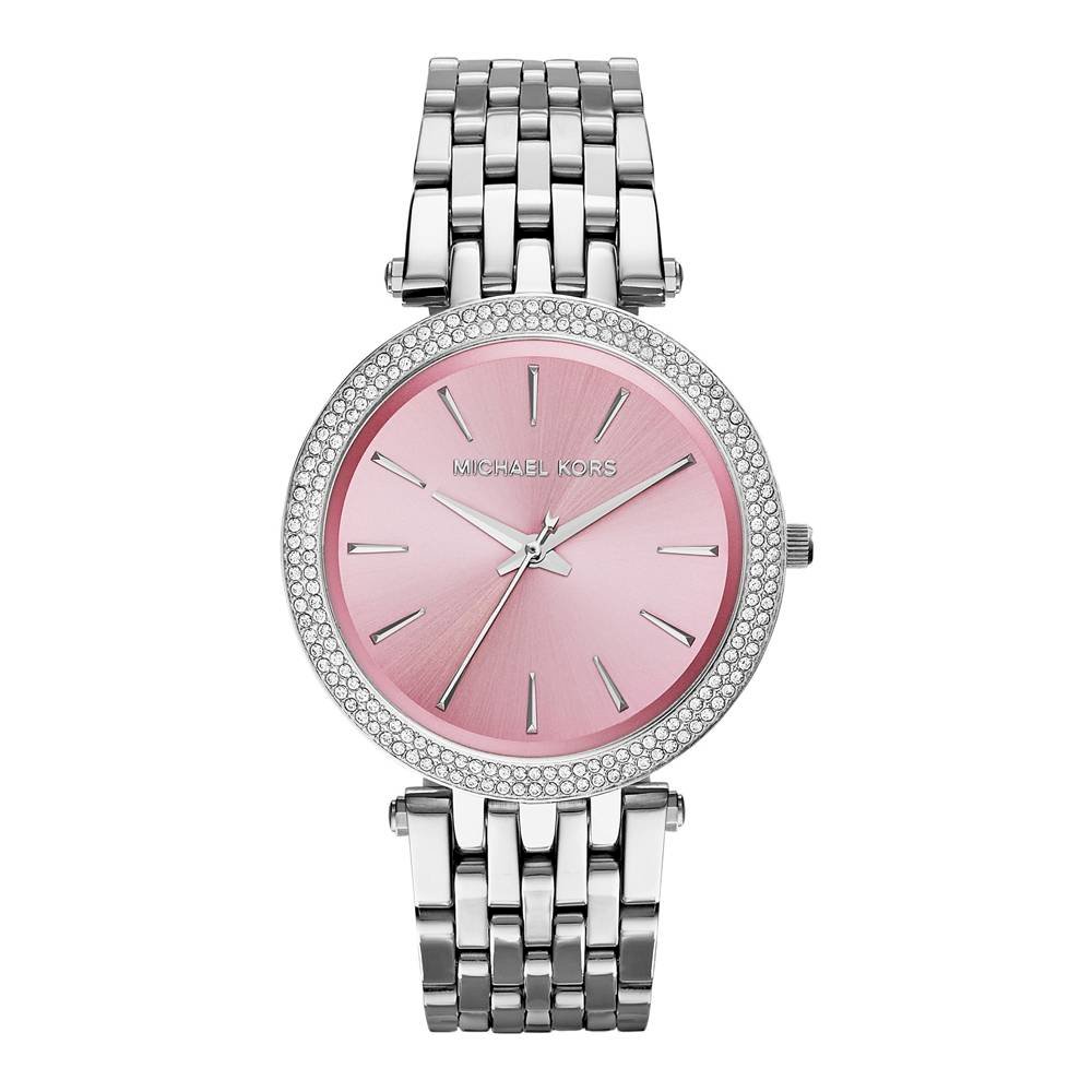 Michael Kors Darci Crystal Paved Pink Dial Ladies Watch MK3352