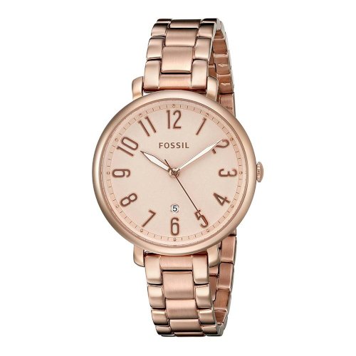 Fossil Jacqueline Rose Gold Dial Ladies Casual Watch ES3970