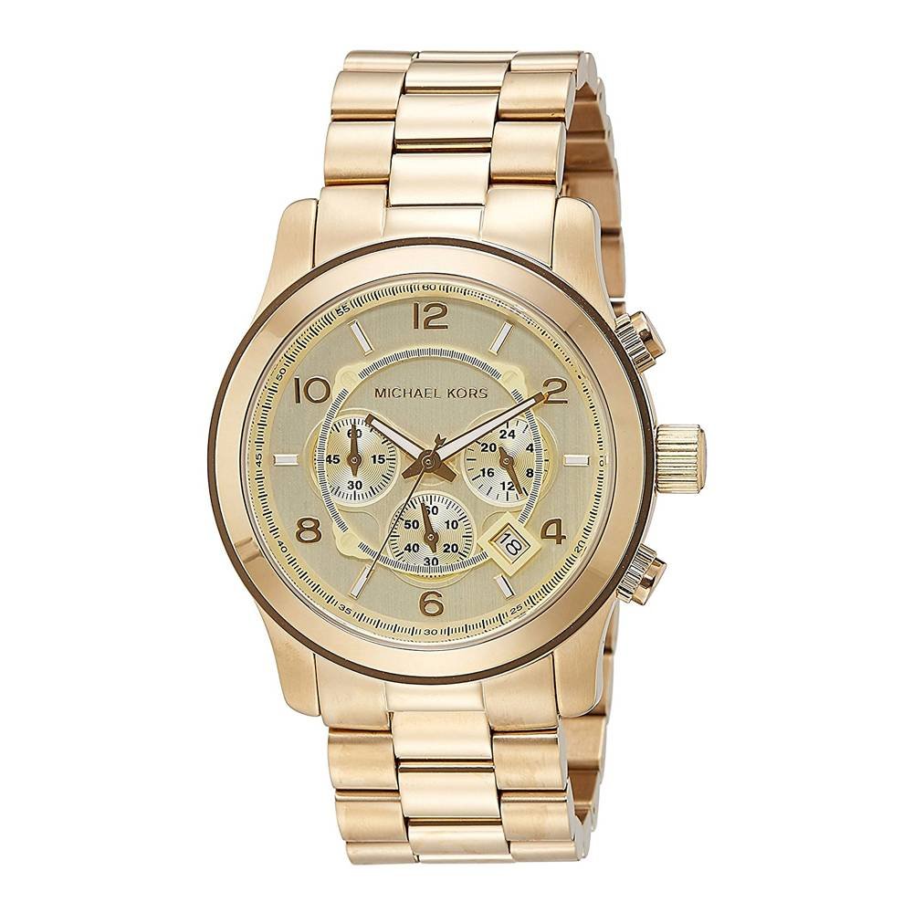 Michael Kors Runway Chronograph Champagne Gold Watch MK8077