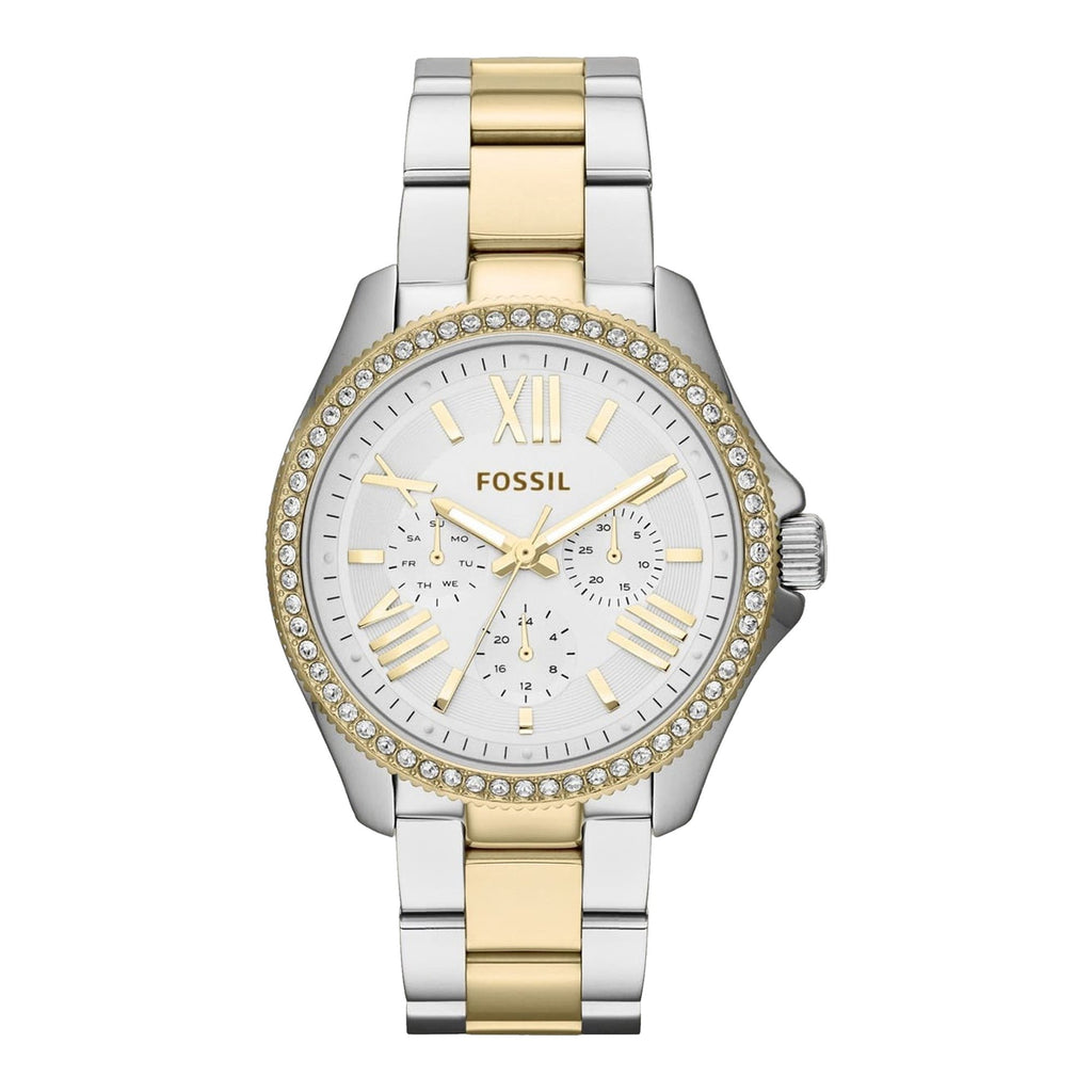 Fossil Cecile Silver Dial Two-tone Ladies Watch AM4543