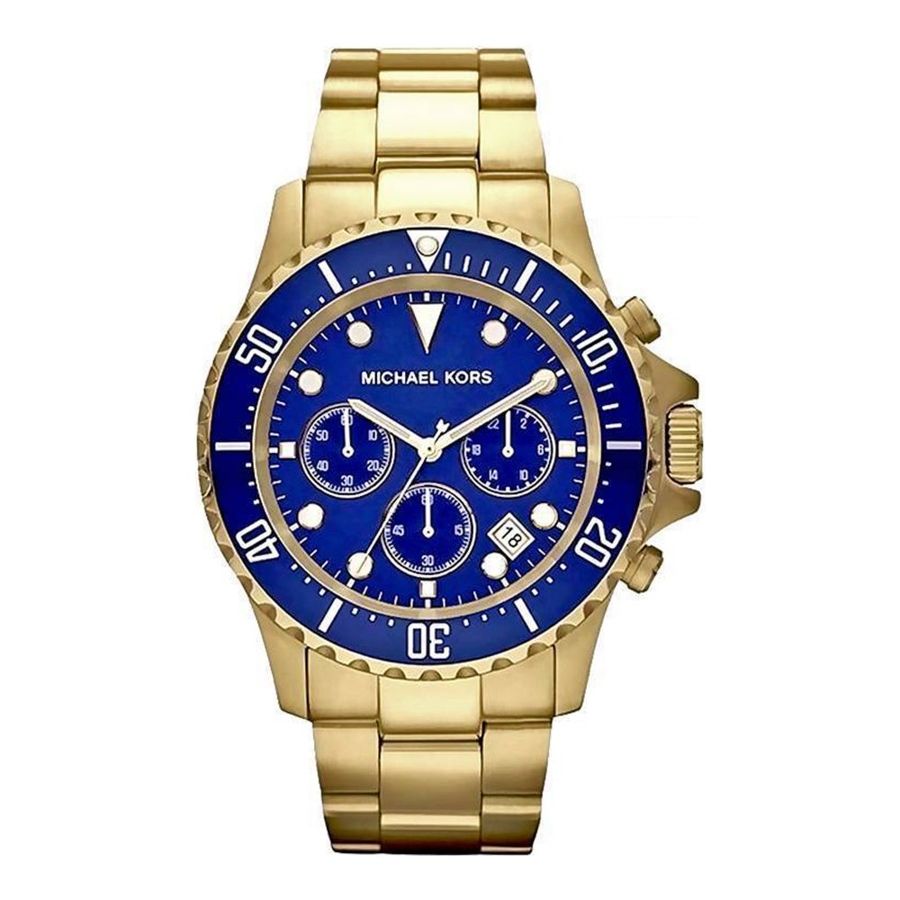 Michael Kors Everest Chronograph Navy Dial Gold-tone Men's Watch MK8267