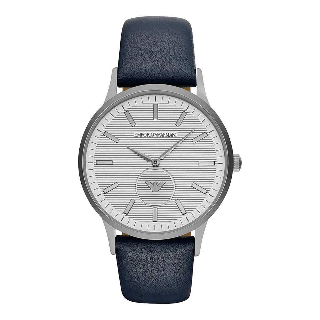 Watch Emporio Armani steel only time man analog leather strap AR11119