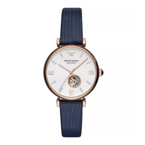 Emporio Armani Gianni T-Bar Automatic Crystal Silver Dial Ladies Watch AR60020 723763287968 - Watches - Jomashop Ürün Emporio Armani Gianni T-Bar