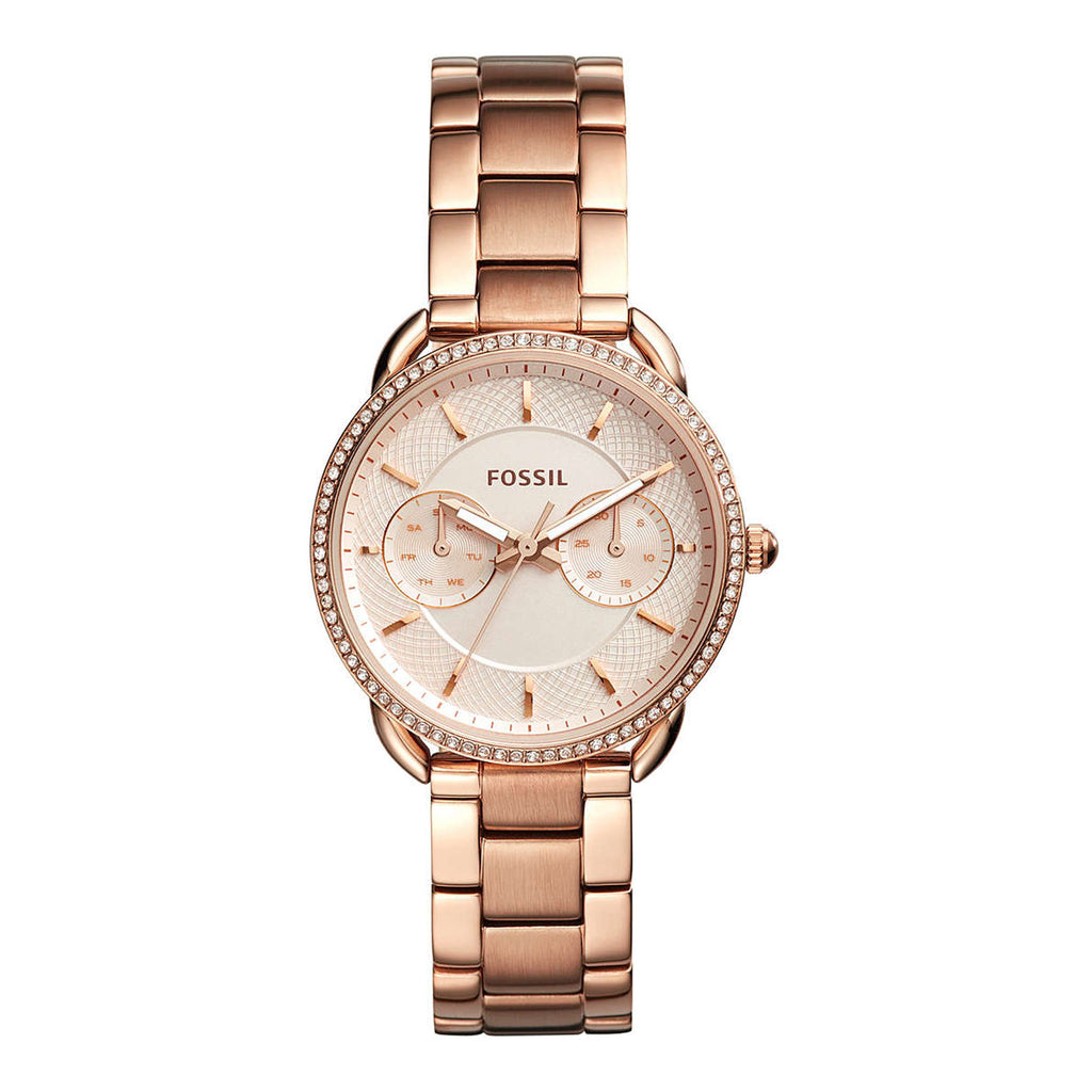 Fossil Tailor Multifunction Rose Dial Ladies Watch ES4264
