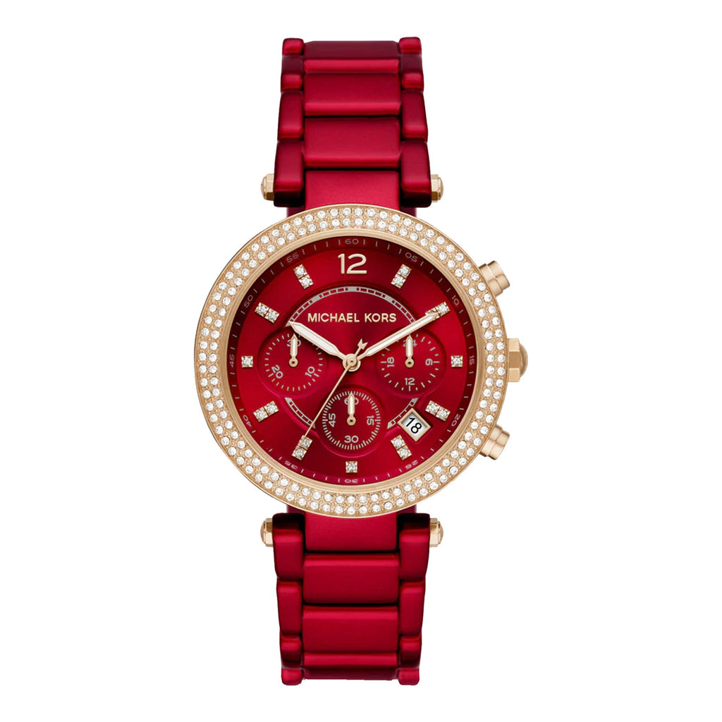 Michael Kors Parker Red Coated steel watch MK6805
