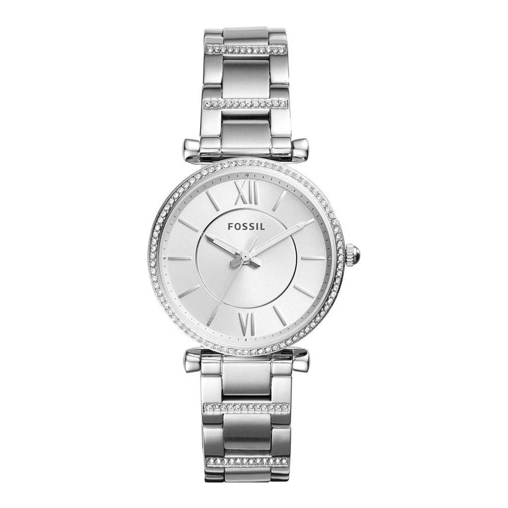 Fossil Women's Carlie Silver Dial Watch - ES4341