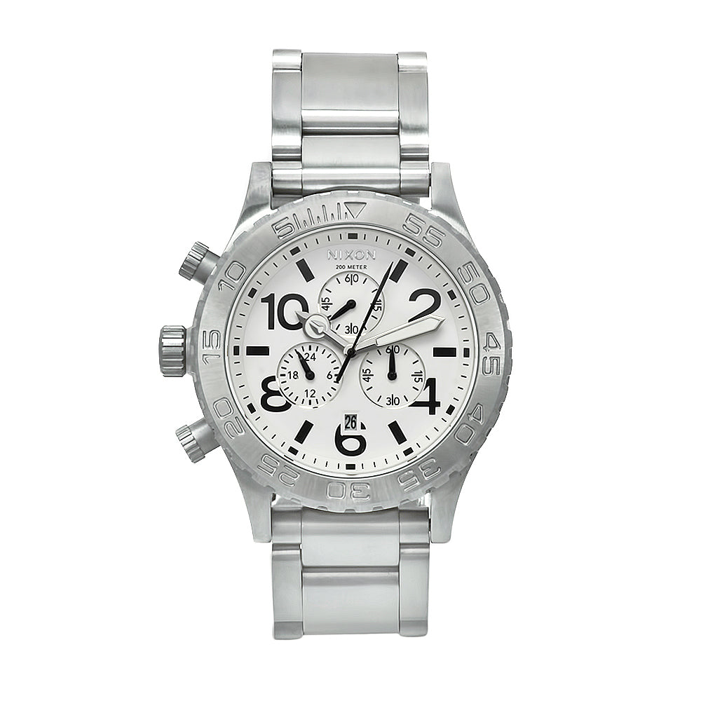 Nixon 51-30 Chronograph White Dial Stainless Steel Men's Watch A083-100