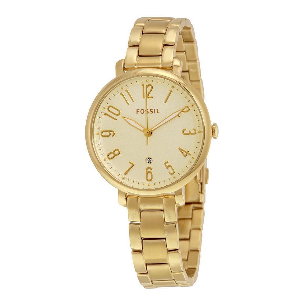 Fossil Jacqueline Gold Tone Dial Ladies Steel Watch ES3971