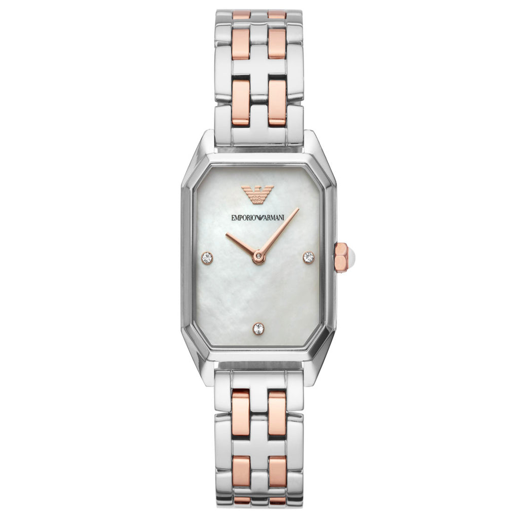 Giola Quartz Crystal White Mother of Pearl Dial Ladies Watch
