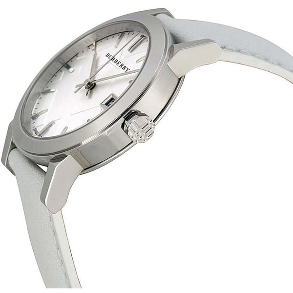 Burberry BU9128 White Impressed Check Dial Ladies Watch - WATCH ACES