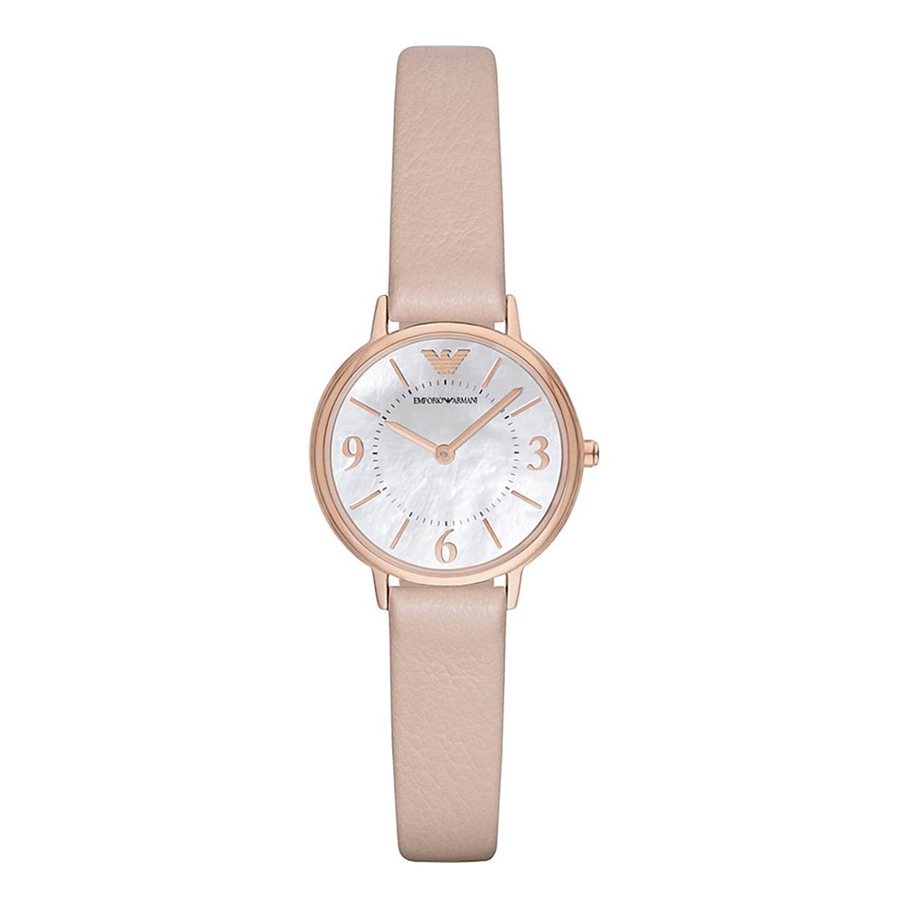 Emporio Armani Women's AR2512 Dress Blush Leather Quartz Watch