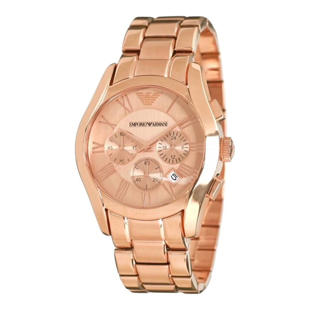 Emporio Armani Men's Watch Valente Chronograph Rose Gold PVD AR0365 - Watches & Crystals Emporio Armani Men's Watch