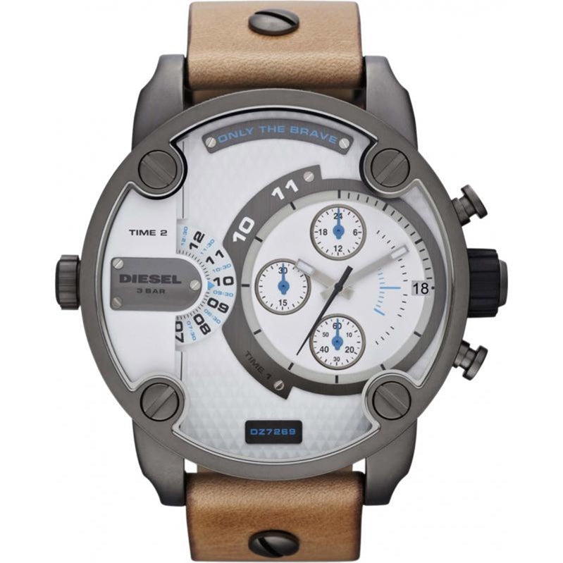 DIESEL SBA Dual Time Chronograph Gunmetal Stainless Men's Watch DZ7269