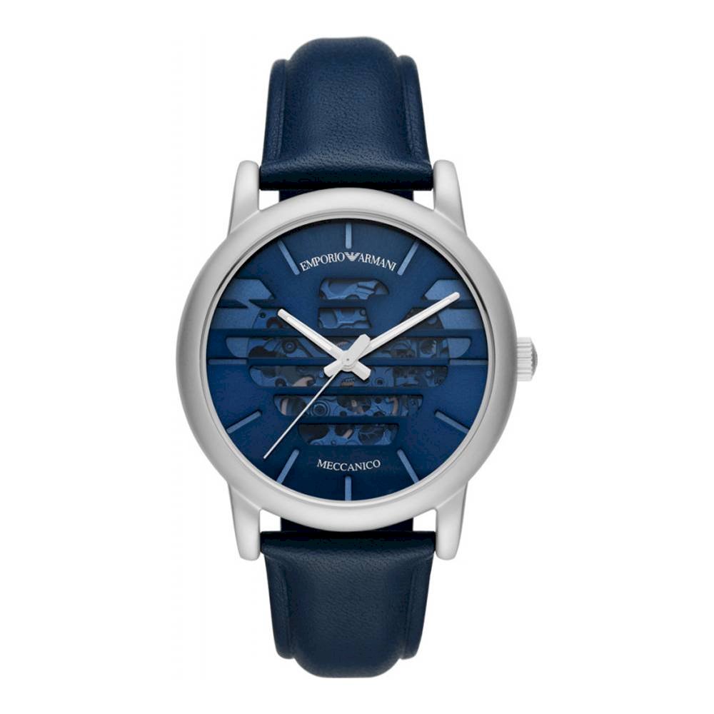 Emporio Armani Automatic Blue Leather Watch