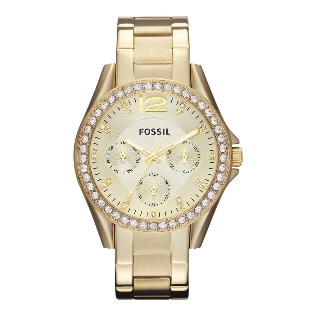 Fossil Riley Multifunction Champagne Diamond Ladies Watch ES3203