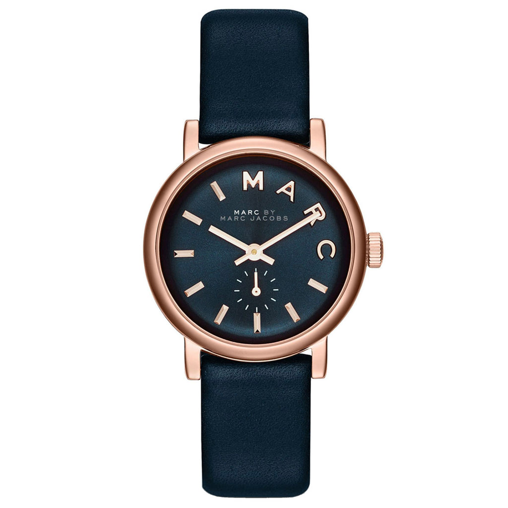 Marc by Marc Jacobs Baker Navy Dial Navy Leather Ladies Watch MBM1331