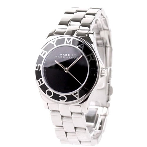 Women's Blade Black Dial Stainless Steel Watch