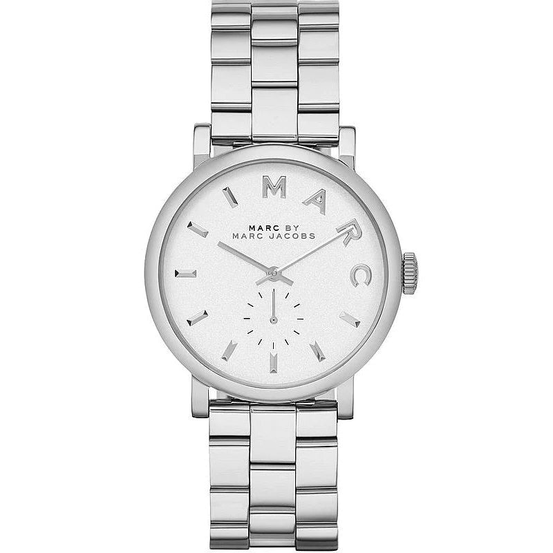 Marc Jacobs Baker White Dial Silver 36mm Ladies Watch MBM3242