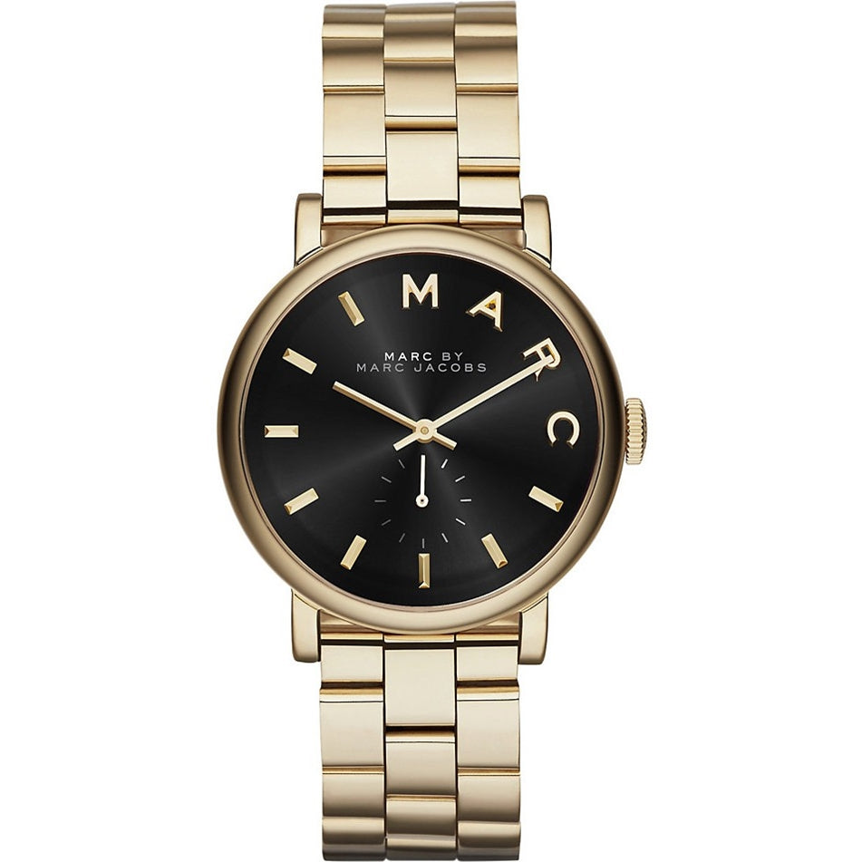 Marc by Marc Jacobs Women's Baker Watch, Gold/Black, One Size