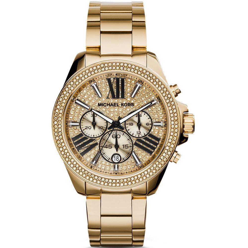 Michael Kors Wren Chronograph Crystal Pave Dial Ladies Watch MK6095