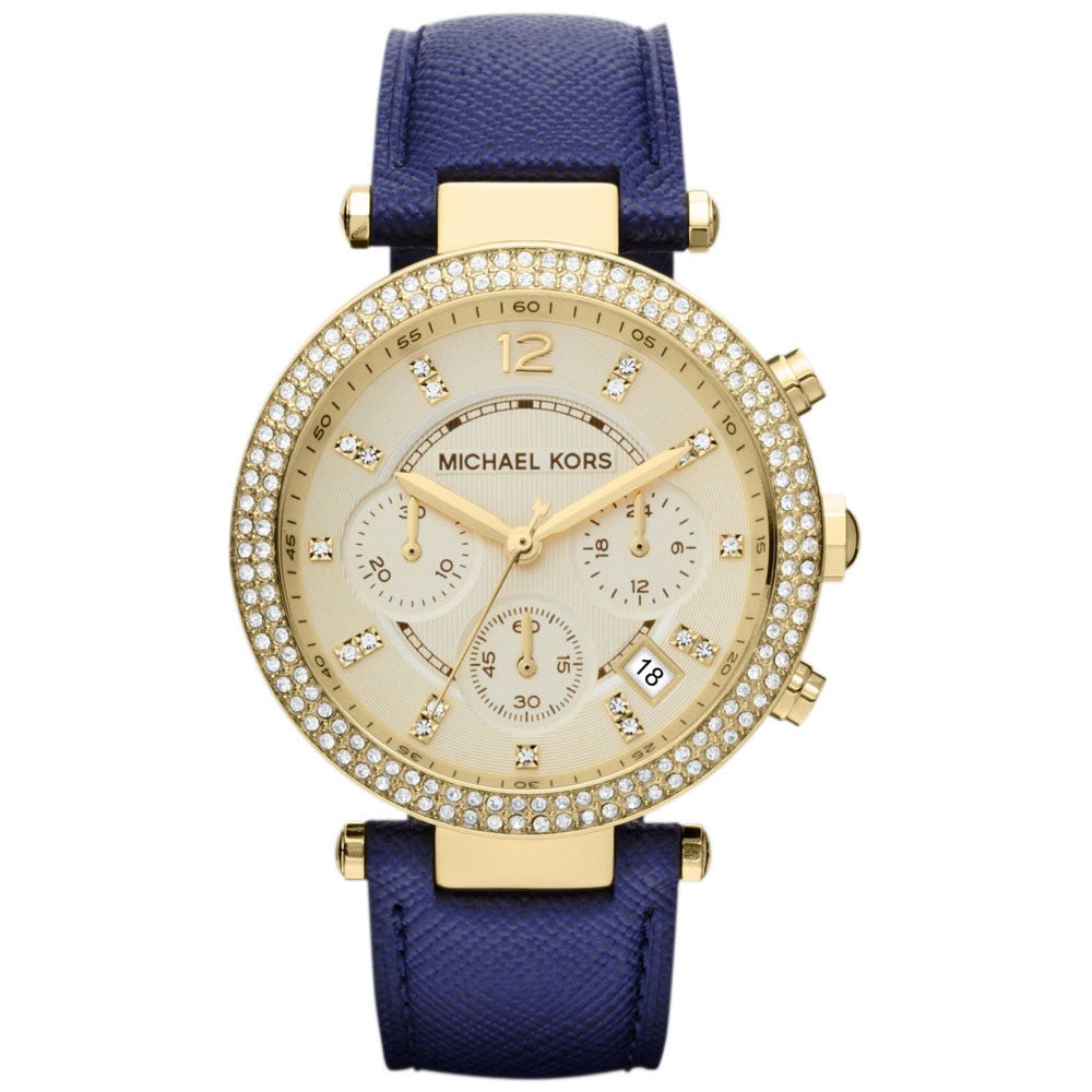 Michael Kors Parker Chronograph Gold Dial Ladies Watch MK2280