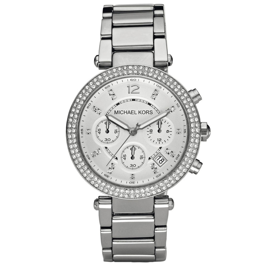 Michael Kors Parker Chronograph Silver Dial Ladies Watch MK5353