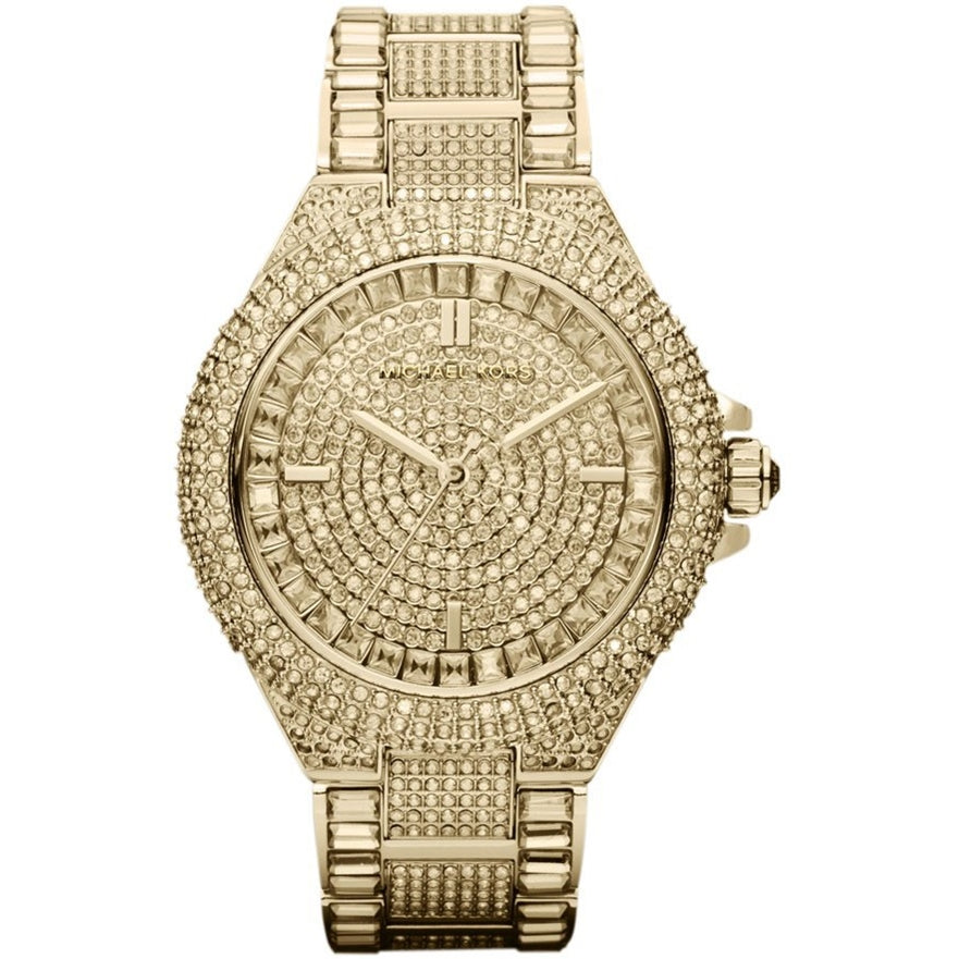 Michael Kors Camille Crystal Encrusted Gold Ion-plated Ladies Watch MK5720