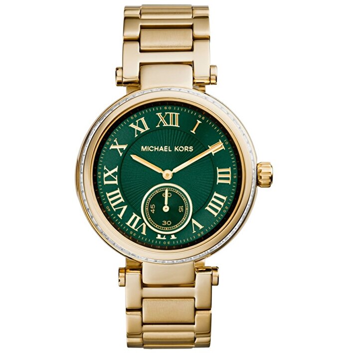 MICHAEL KORS Skylar Emerald Green Dial Gold-tone Ladies Watch MK6065