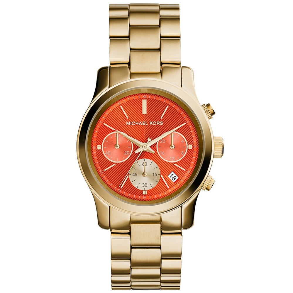 Runway Chronograph Orange Dial Ladies Watch